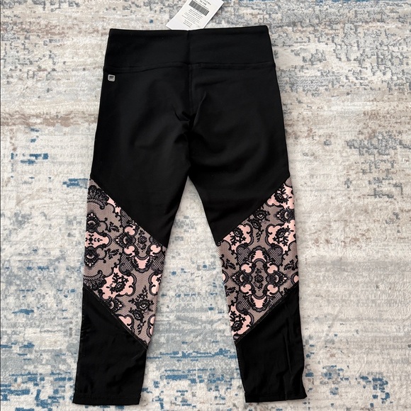 Black and Pink Lace Leggings - Picture 5 of 7